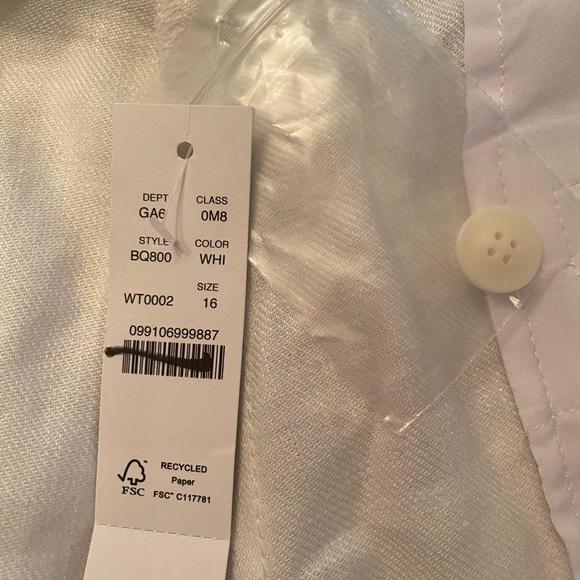 NWT J. Crew Pintuck White Suit Short in stretch linen blend 16 - Picture 7 of 9